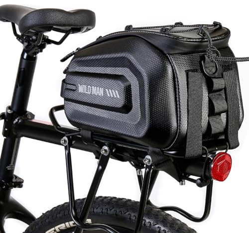 KOBONA 4L Hartschale Fahrradtasche Multifunktions-Fahrradgepäckträgertasche Große Kapazität Wasserdichtes MTB-Rennradzubehör