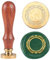 Hobbspring 1 Stück Vintage Wachssiegelstempel Retro Bilderrahmen Siegelwachs Stempel Geschenk Für Weihnachten Geschenk für Weihnachten 25mm Abnehmbarer Messing Stempelkopf Mit Holzgriff Für Umschläge