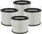 vhbw 4x Patronenfilter kompatibel mit Scheppach DC100 Absauganlage - HEPA Ersatz-Filter, 16 x 13 cm