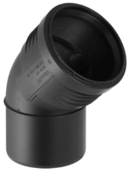 Geberit 390321141 Bogen Silent-PP mit Muffe, 30 Grad DN 75