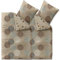 aqua-textil Trend Bettwäsche 155x220 cm 4tlg. Baumwolle Bettbezug Fara Punkte Beige Braun Türkis