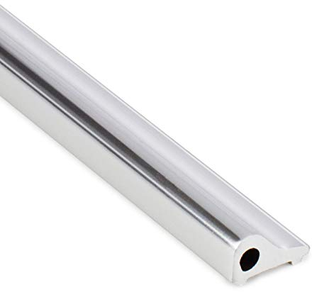 Schwallschutz-Profil für Glas Duschen, Schwallleiste Alu, Schwallschutzleiste Dusche (2000 mm, Chrom)