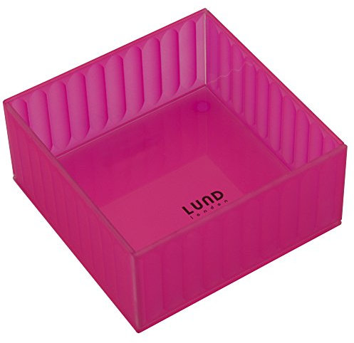 Lund London Glas-Tablett, klein, Neonrosa, 12,5 x 12,5 cm