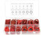 600Pcs Fiber Washer Assorted Kit in 12 Sizes Red Steel Paper Insulation Washer Assorted Set with Box Fiber Washers for Plumbing