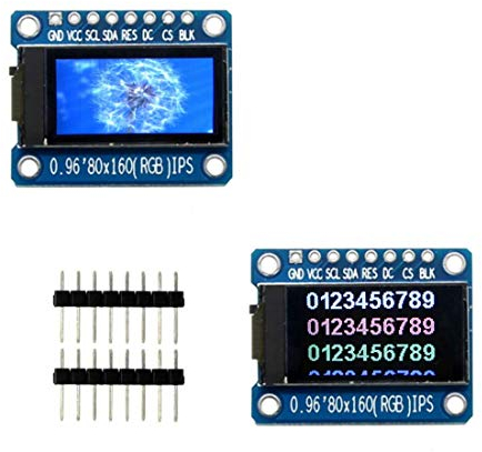 DollaTek 0.96 Zoll 80X160 IPS LCD-Anzeigemodul Vollfarb-TFT 65K ST7735 Treiber-LCD-Bildschirm 3.3 V SPI-Schnittstelle OLED ersetzen kompatibel mit Arduino und Raspberry Pi