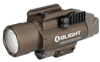OLIGHT Baldr Pro Linterna Luz Salida 1350 Lúmenes Alcance 260 Metros y LED Blanca Recargable Baterías Incluidas IPX8 (Desierto Tan)