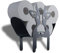 WRPS Design Toilettenpapier-Halter Black Cow Schwarze Kuh