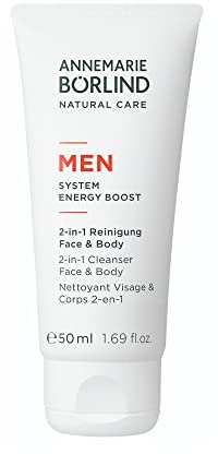 ANNEMARIE BÖRLIND MEN 2-IN-1 REINIGUNG FACE & BODY (200ml) - Für Alle Hauttypen - Energetisierend, Erfrischend, Reinigend - Vegan