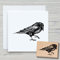 NEWSTAMPS Stempel Rabe Motivstempel groß aus Holz & Gummi zum Karten basteln, Holzstempel, Tiere, Tierstempel, Vogel, Scrapbook, Textilstempel, Deko, Kinder