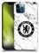 Head Case Designs Officially Licensed Chelsea Football Club White Marble Crest Hard Back Case Compatible With Apple iPhone 12 / iPhone 12 Pro