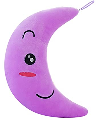 Surakey LED Kissen Mond,Mond Spielzeug Plüsch Kissen mit Lichtern,Glühend Leuchtend Blinklicht Kinderzimmer Kissen Gefüllte Stofftiere,Plüschtiere Weihnachten Halloween Party Wohnzimmer Dekoration