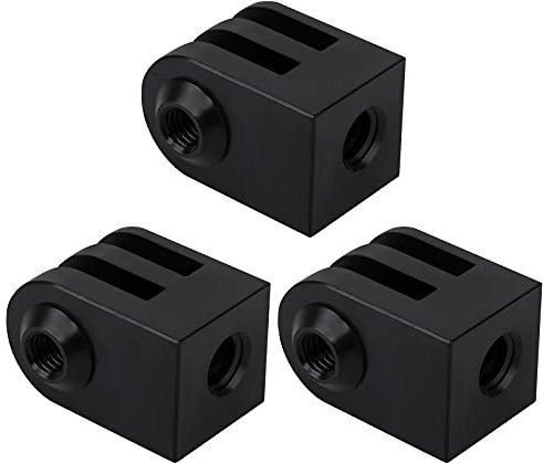 3 Pieces Tripod Mount Adapter for GoPro, Aluminium Tripod Mount Adapter 1/4 Screw Action Camera Tripod Mount Black Camera Mount Adapter for GoPro Session and Hero
