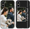 Yoedge Personalisierte Handyhülle für Apple iPhone X Hülle Personalisiert 5,8, Schwarz Hülle mit Eigenem Foto Bedrucken Bild Text Individuelle Schutzhülle, Selbst Gestalten Handyhülle für iPhoneX