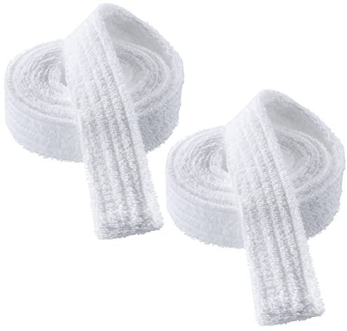 Janmercy 2 Pcs Robe Belt Replacement Cotton Terry Cloth Hotel Bathrobe Belt Robe Tie for Women Men, 71 x 2 Inch, White, One Size