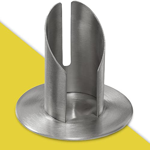 WikaKerzen Kerzenleuchter für Kerzen - Kerzenständer in Silber & Gold gebürstetem Messing Metall - Kerzenhalter für Hochzeits-, Kommunions- & Taufkerzen (Ø 6cm, Silber)