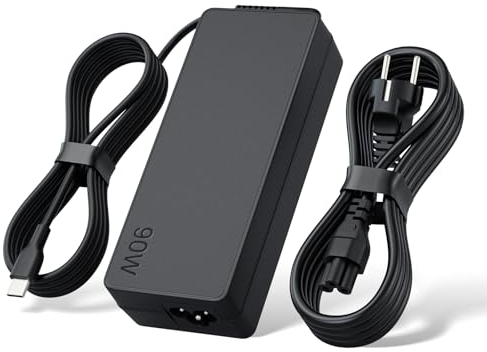 Caricatore USB C 90W Alimentatore Tipo-C 65W per Lenovo Thinkpad/Yoga, HP Spectre,Dell XPS/Latitude,Huawei Matebook Pro,Xiaomi Air,ASUS Chromebook PC Portatile Caricabatterie Adattatore Charger