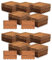Yakimz Holzfliesen 110er| aus Akazien Holz| 30 × 30cm| 1 m² pro bodenfliesen|Outdoor & Indoor Bodenbelag Balkon mit Drainagensystem & Klicksystem, Braun