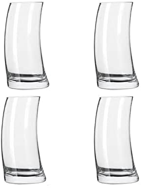 Glass Cups/Glass Tumblers 4 PCS Creative Drinking Glasses Cocktail Glass Sailboat Shape Glass Drinking Glasses for Water, Juice, Beer, Wine, Whiskey, and Cocktails Drinking Glasses ( Color : Gold )