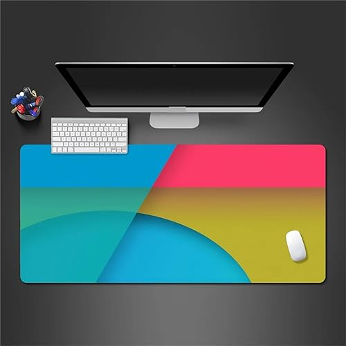 Mauspads Gelb Grün Rosa Gaming Mauspad XXL 600x300x5mm Mousepad Großes Tischunterlage Computer Zubehör Rutschfest Schreibtischunterlage Waschbar Widerstandsfähig für Büro Laptop Tisch