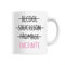 Mug grossesse Alcool, saucisson, fromage, enceinte - Pour femme - Imprimé en France - Tasse originale en céramique - Cadeau annonce grossesse maman original rigolo (Blanc)