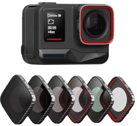 ZXCVWWE Lens Filters for Insta360 Ace Pro,Lens Filter For Insta360 ACE Pro CPL UV ND 4 8 16 32 ND4-PL ND8-PL ND16-PL ND32-PL Filters Set Action Camera Accessories,Waterproof Magnetic Design