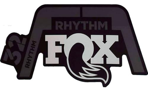 FOX Decal Kit: 2021, 40, F-S, Orange Logo, Shiny Black Fork FK, 803-01-539