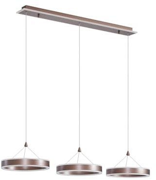 Lucande LED Kolo dimmbar (Modern) in Braun (3 flammig,) Wohnzimmerleuchte