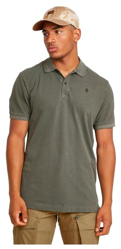 G-STAR Herren Dunda Overdyed Slim Poloshirt, Grün (Shadow Olive gd D11595-D756-D033), L
