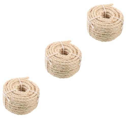 Milisten 3rollen Sisal Seil Für Katzenkratzmöbel Natürliches Langlebiges Material Für -projekte Und Kratzsäulen Für Katzenbesitzer Und Tierbedarf