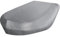 Boot Abdeckplane Schlauchboot, 210D Oxford-Stoff Tarpaulin Wasserdicht Staubdicht UV-Beständig reißfest Liegeplane Abdeckung Cover, Schützen Kajak Kanu Angelboot (Grau, V-förmig 380 * 200 * 46cm)