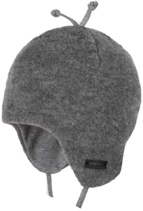 PURE PURE Baby Jungen Schlupfmütze 0403652 in grau, Kleidergröße:45, Farbe:Grau