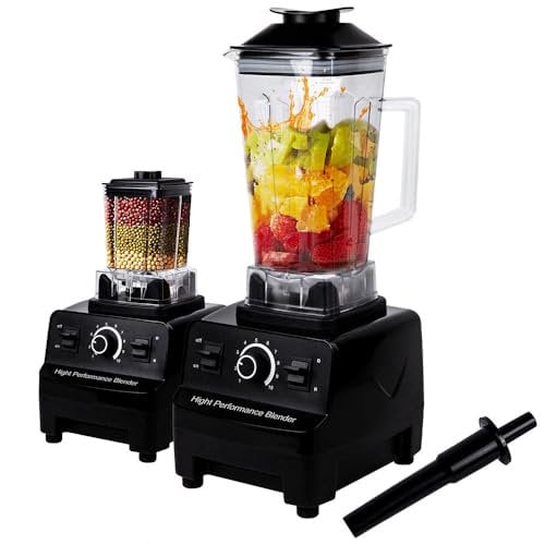 Blendra 2L 4500W Blender Smoothie Maker Food Processor Maker Mixer Spice Coffee Grinder 2 Jugs/Multifunctional soy milk/dry grinder/meat grinder/6 Blades/48000 rpm Speed UK