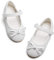 Kiderence Little Toddler Girls Dress Shoes Ballerina Ballet Flats Kids White Mary Janes Size 7