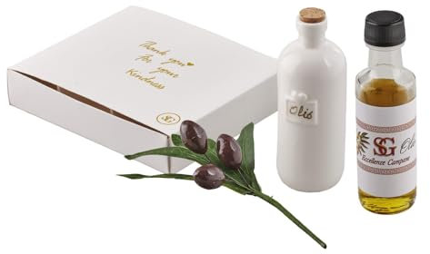 Box elegante bomboniera idea regalo 2025 (Oliera olio ulivo h.12 cm)