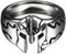 Aroncent Herren Ring Sparta Apokalypse: Gothic Punk Maskenring Damenring Schmuck Kriegsritter des Armageddon Kreuzzugs Doom Wikinger Viking Bandring 57(18.1)