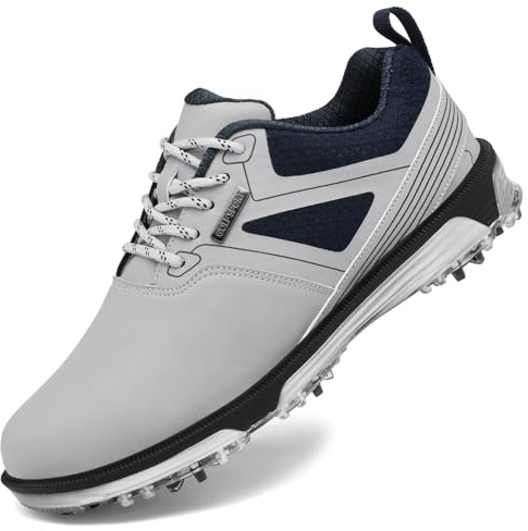 ULTIANT Zapatos de Golf para Hombre, Impermeables, Transpirables, Cordones, Zapatos de Entrenamiento