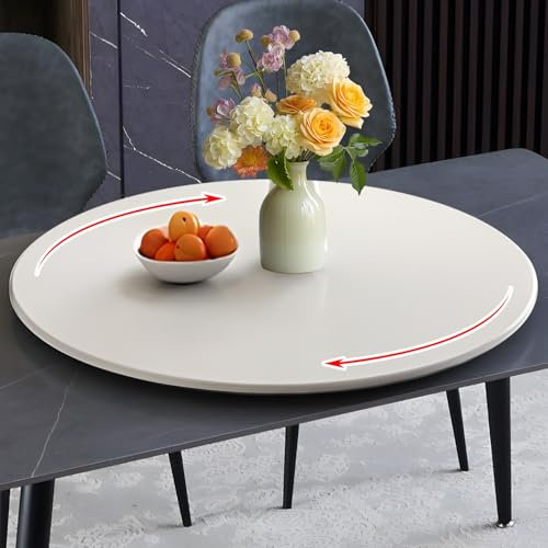 Plateau tournant en bambou de 50 cm pour charcuterie et fromage pour cuisine, garde-manger, étagères, comptoirs – Parfait pour recevoir et servir