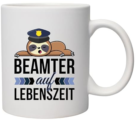 Tasse Beamter auf Lebenszeit Polizei Polizist Polizistin Geschenk Geschenkidee Männer Frauen