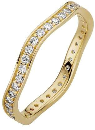 Orolino Damen Ring 333/- Gold Glänzend Zirkonia gelb 067370158
