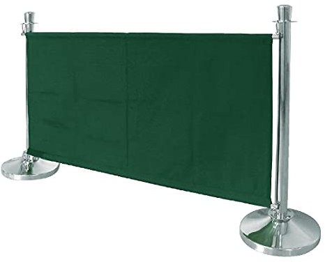 Bolero Green Canvas Barrier 700X1430X20mm Posts Safety Crowd Control Belts