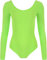 WearAll - Damen Body elastisch Langarm Bodysuit Top - Fluoreszierend Grün - 36-38