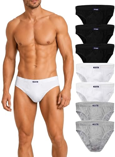 BRUBAKER 7er Pack Herren Slips Baumwolle | Multipack Männer Unterhosen