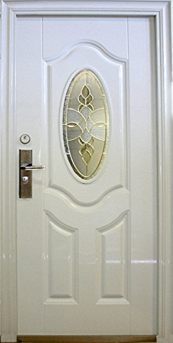 Machermann N74w, Wohnungstüren, Sicherheitstüren Haustür Tür Türen weiß AußenRechts 08-950x205cm mit Glas