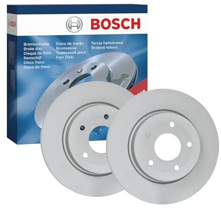 Bosch BD2441 Brake Disc Set - 292 mm - Rear Axle - 1 Set of 2 Discs | Vented High-Carbon Discs - ECE-R90 Certified - Great Cooling and Noise Suppression, Advanced Corrosion protected
