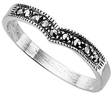 Elements Beginning Ring Silber Marcasite Wishbone R2579