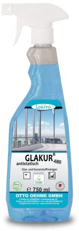 Lorito Glakur, Glasreiniger Fenster Auto Spiegel, Reinigungsmittel mit EU-Ecolabel, Kunststoffreiniger Fensterreiniger Spiegelreiniger, Spray, 750 ml