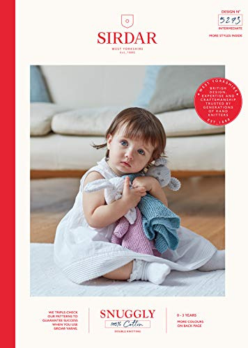 Sirdar Snuggly 100% Cotton DK Knitting Pattern - 5273 Rabbit & Bear Comforters