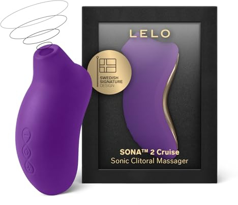 LELO SONA 2 Cruise - Sonic Suction Vibrator, Clitoral Stimulator, Purple | This sonic suction vibrator uses Cruise Control for steady, consistent whole-clitoris stimulation during use.
