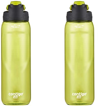 Contigo AutoSeal Wasserflaschen, Grau, Blau, Grün, 3er-Pack