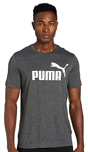 Puma Herren ESS Heather Tee T-Shirt, Black, M